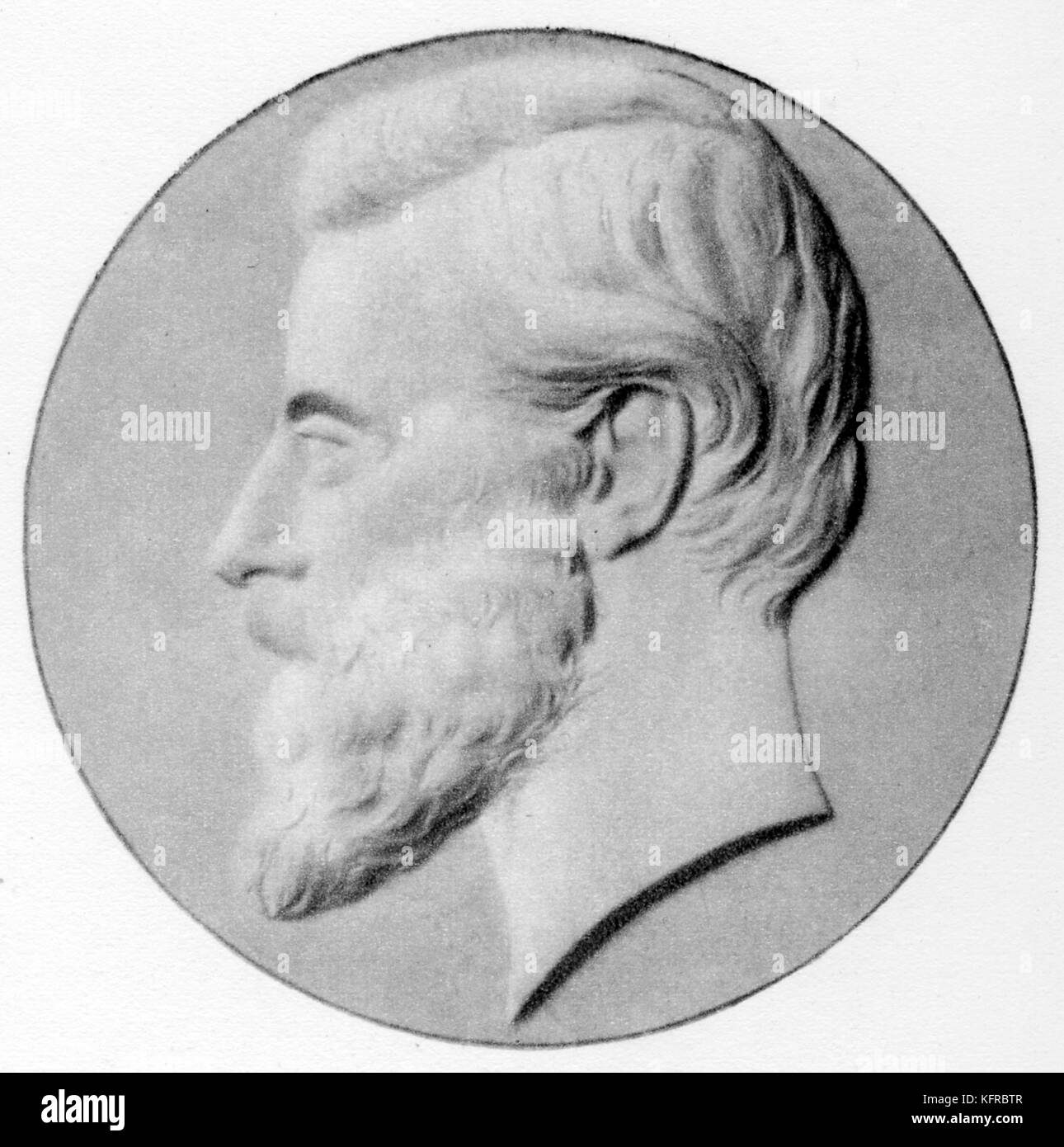 WESENDONCK, Otto   let Wagner use his house on lake Zurich where 1st act of Isolde & Tristan written. He was husband of Mathilde mistress of Wagner. Stock Photo