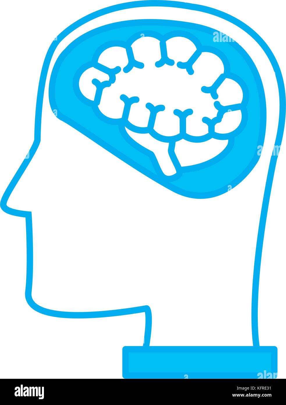 Head silhouette with brain Stock Vector Image & Art - Alamy