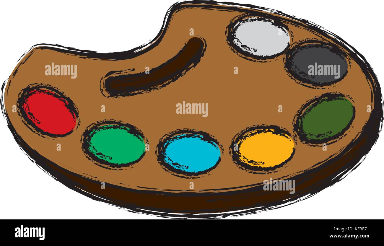 Paint palette art Stock Vector Image & Art Alamy