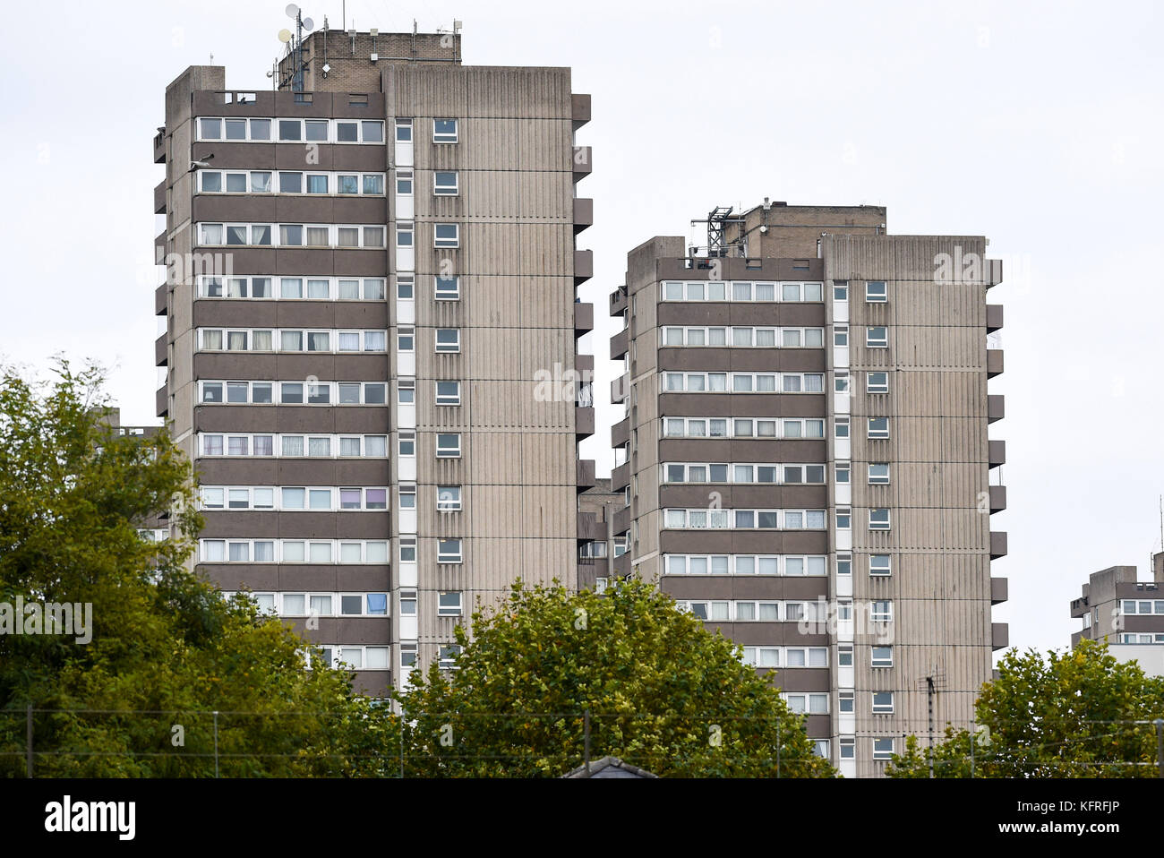 Blocks of high rise flats in Brentford Towers London Borough of Chiswick UK Stock Photo