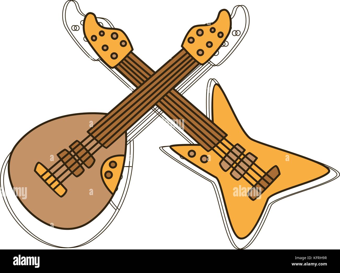 guitar art vector graphic art design illustration Stock Vector Image ...