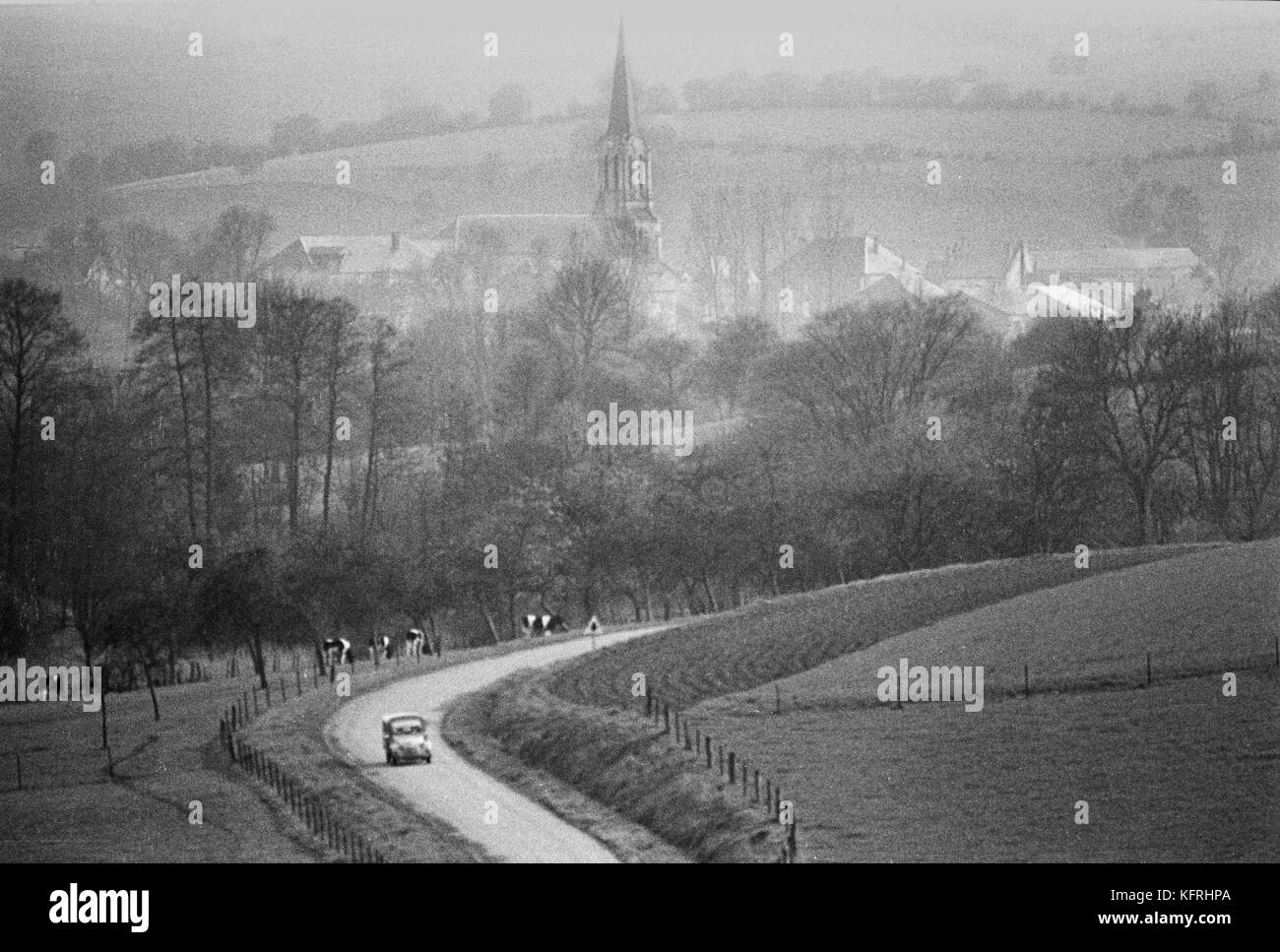 Ardennes France landscape with village Stock Photo Alamy