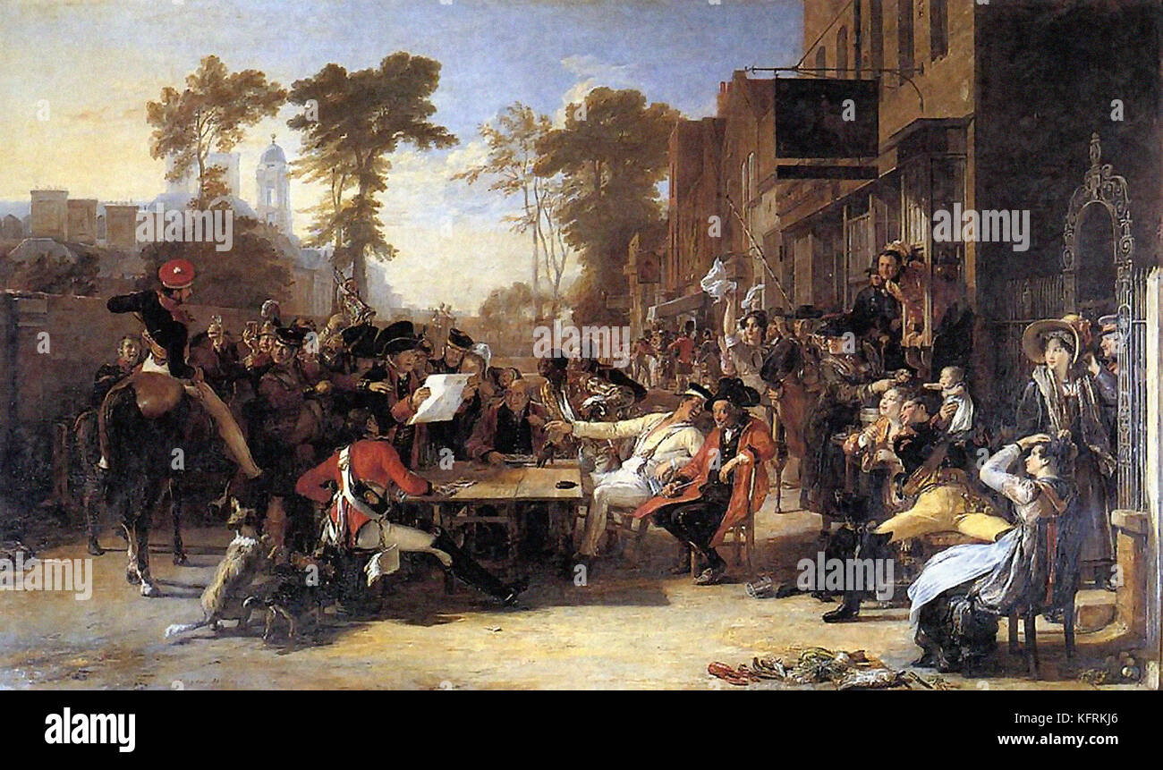 The Chelsea Pensioners reading the Waterloo Dispatch by Sir David Wilkie Stock Photo