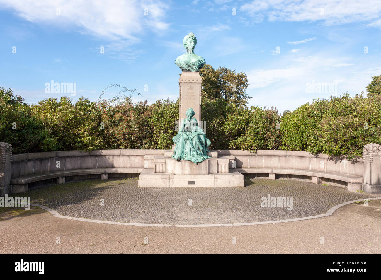 Princess Marie of Orléans monument in Langelinie Park, Copenhagen, Denmark, Europe Stock Photo