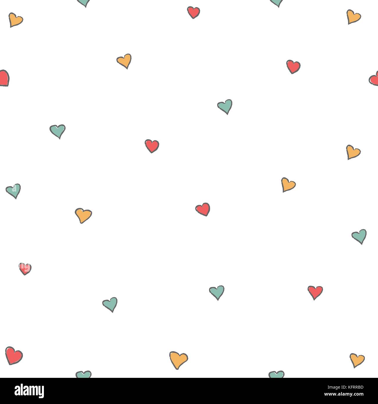 Cute Little Hearts Background. Seamless Pattern with hearts. Vector  Illustration Stock Vector Image & Art - Alamy