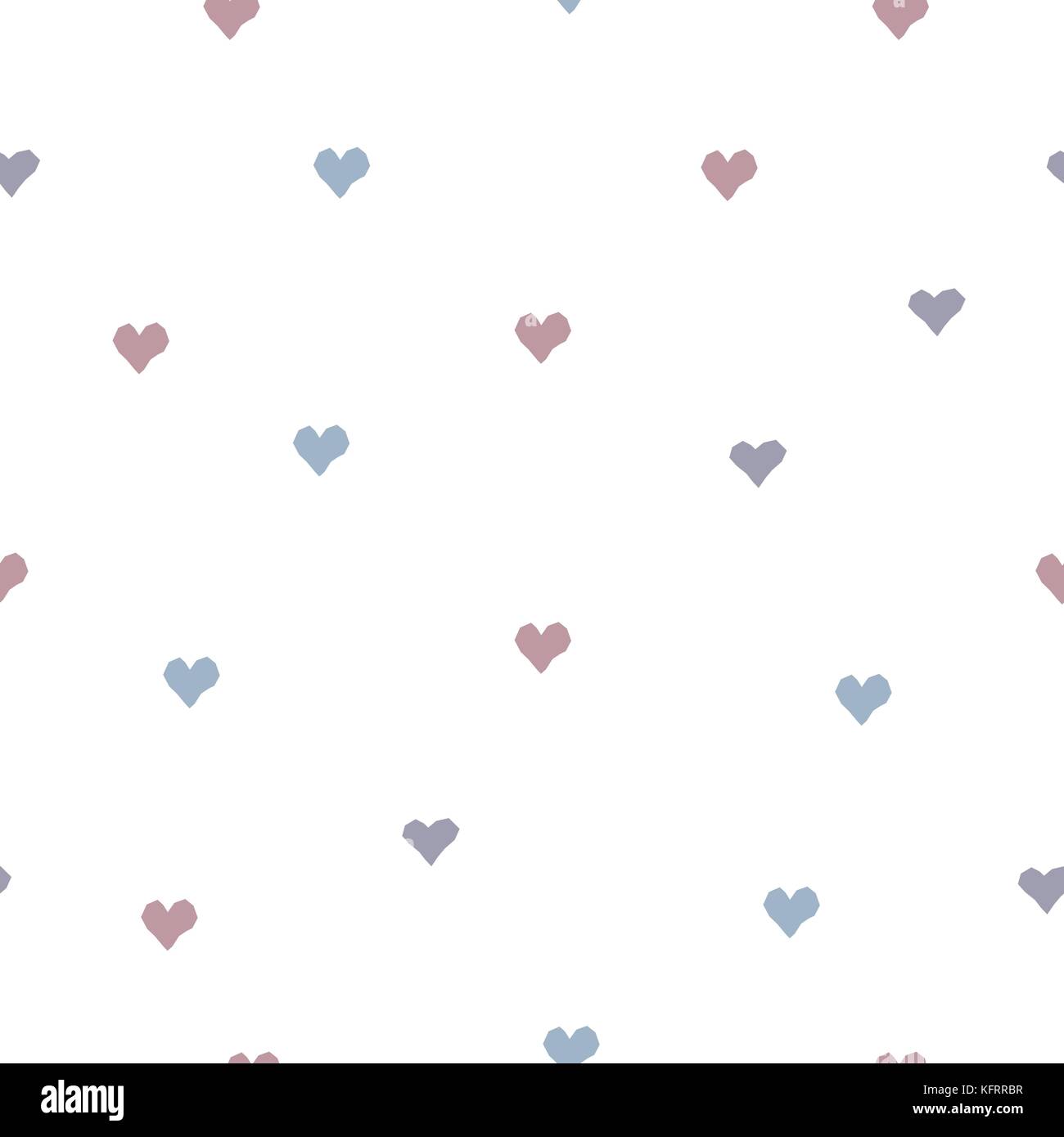 Seamless pattern with small hearts on white Vector Image