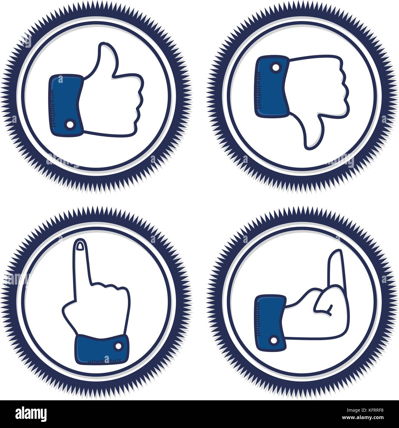 editable hand gesture vector graphic art design illustration Stock ...