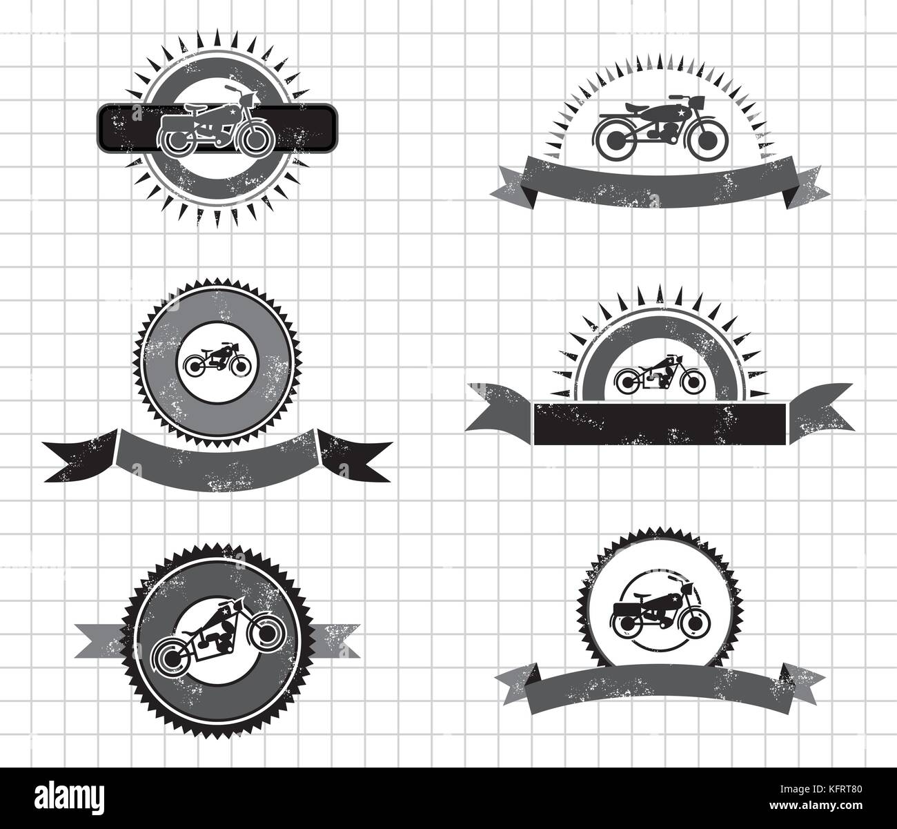editable chopper motorcycle vector graphic art design illustration Stock Vector