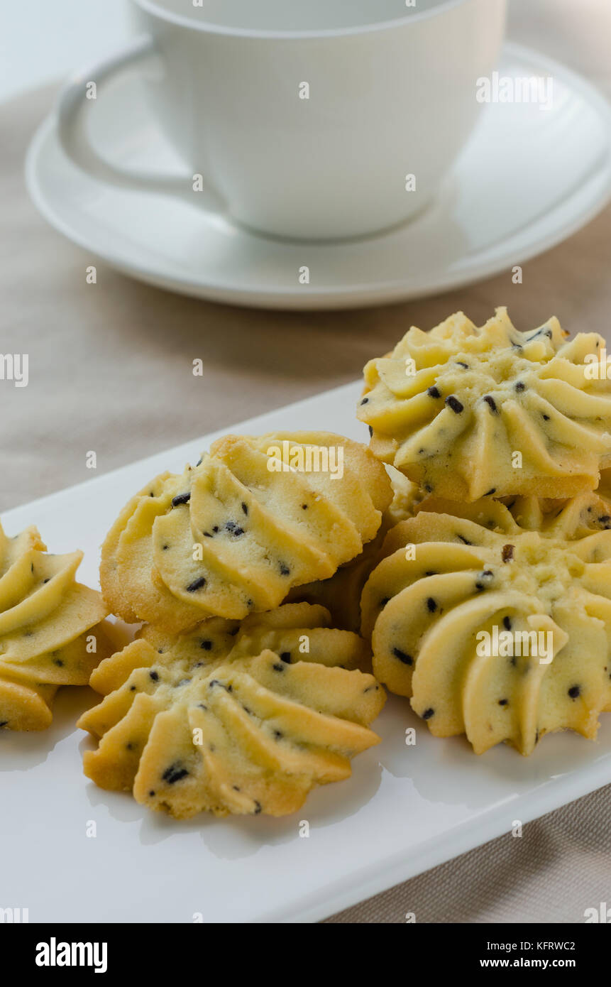 Homemade Sesame Butter Cookies Stock Photo Alamy