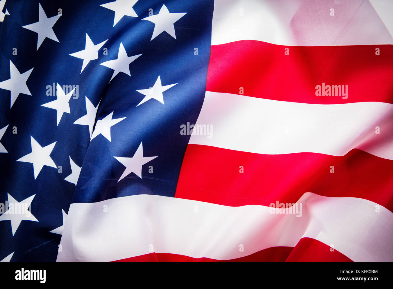 USA flag background. Top view. Stock Photo