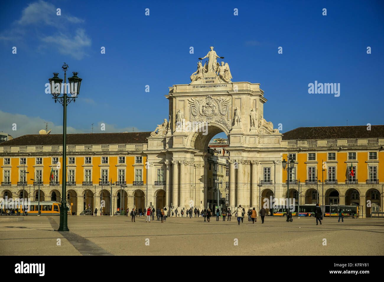 Commercial Square in Lisbon, Portugal Stock Photo