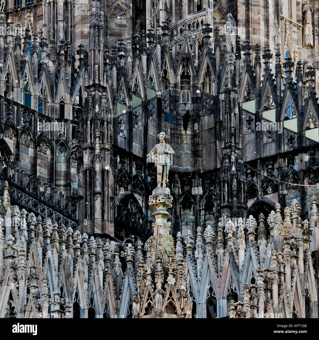 Pinnacles and statues of the Milan's Cathedral. Milan (Italy) Stock Photo