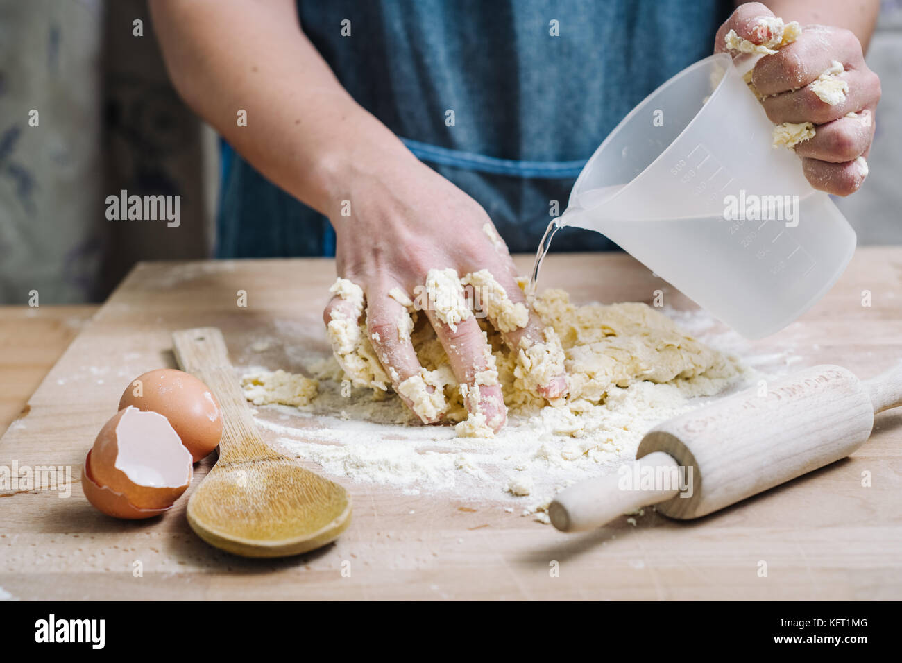 Picture of Making of the traditional italian pasta dough Stock Photo - Alamy