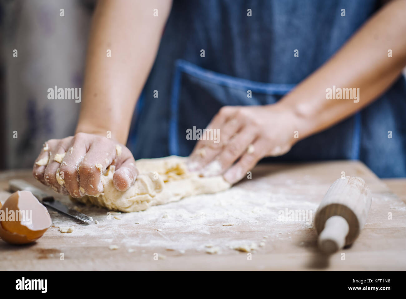 Picture of Making of the traditional italian pasta dough Stock Photo - Alamy