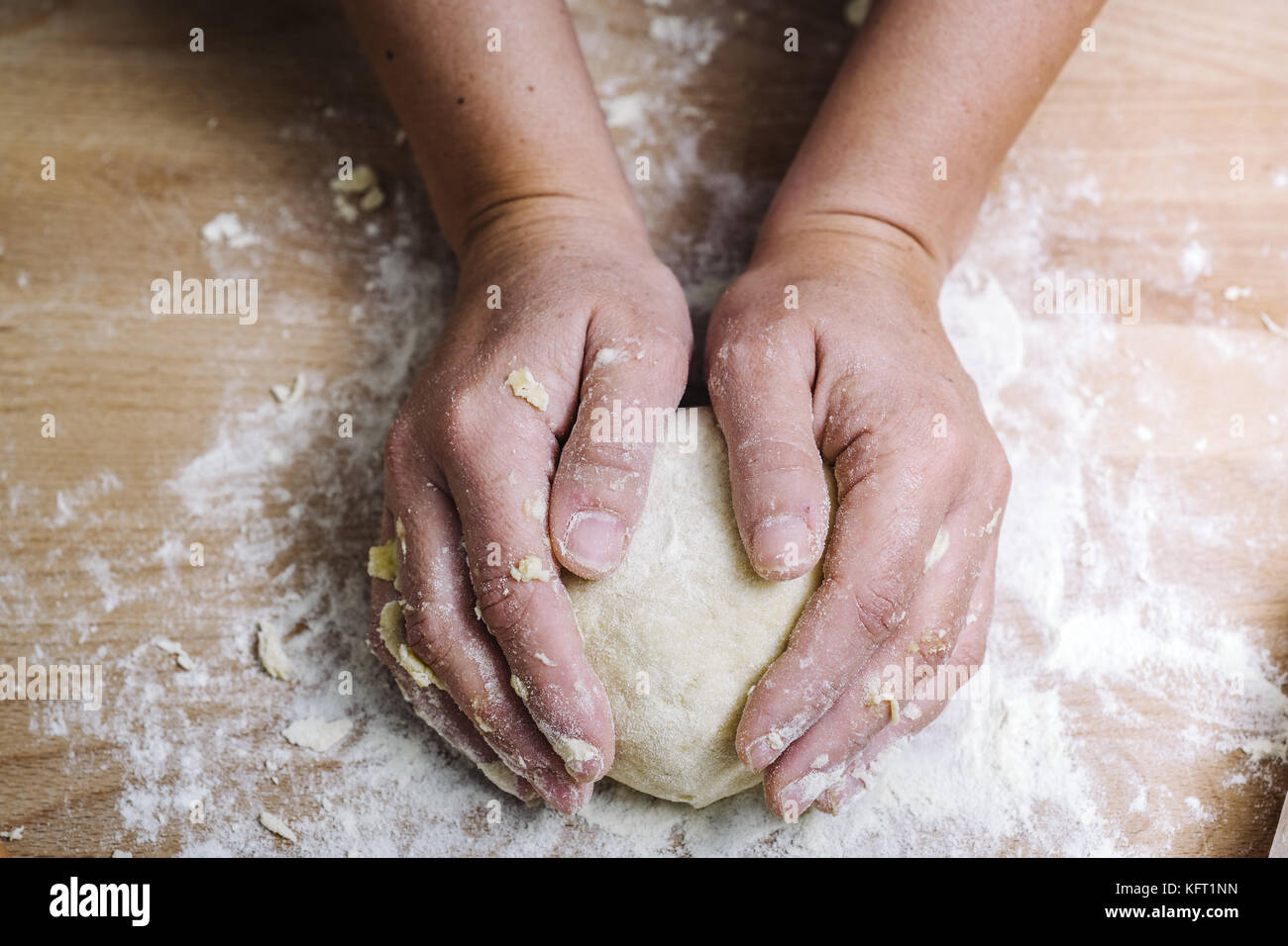 Making of the traditional italian pasta dough Stock Photo - Alamy