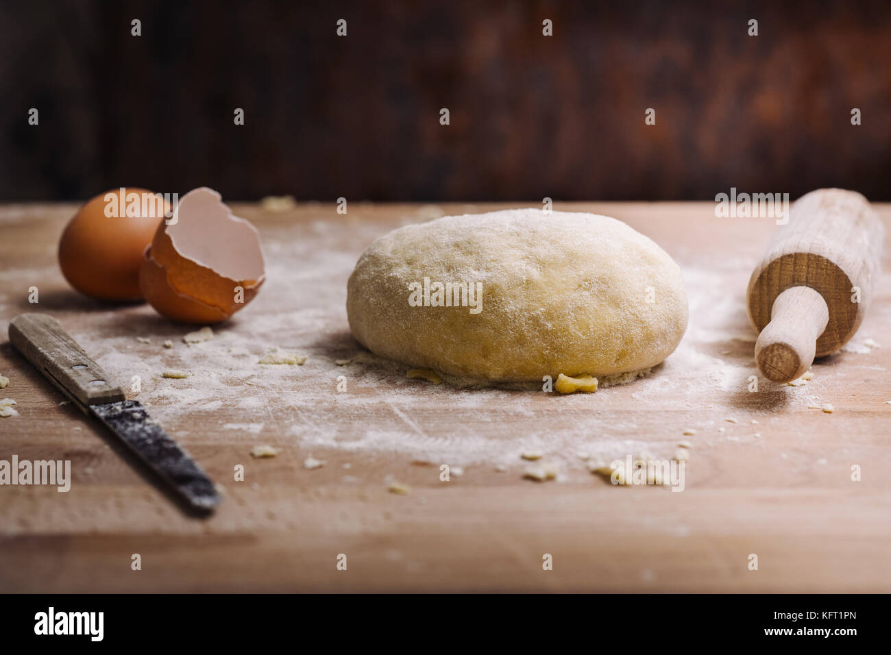 Picture of Making of the traditional italian pasta dough Stock Photo - Alamy
