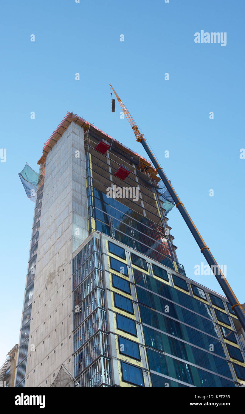 NEW YORK - OCTOBER 20, 2017: Skyscraper Under Construction At Hudson ...