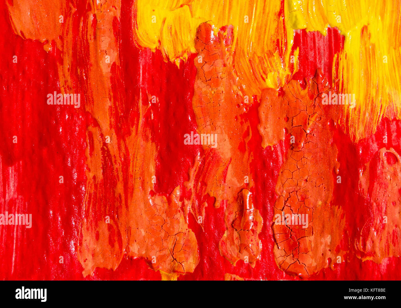 Abstract painting color texture. Bright artistic background in red and ...