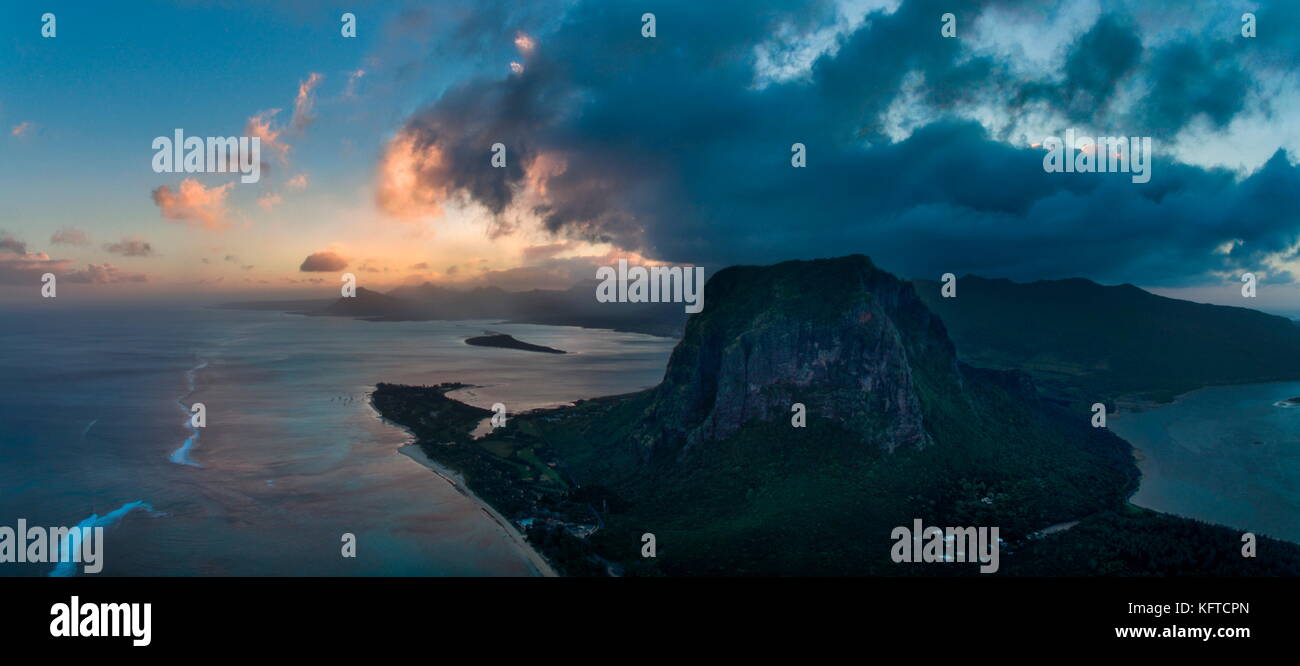 Red bus converted into a cafe, Saint Martin, Mauritius Stock Photo - Alamy