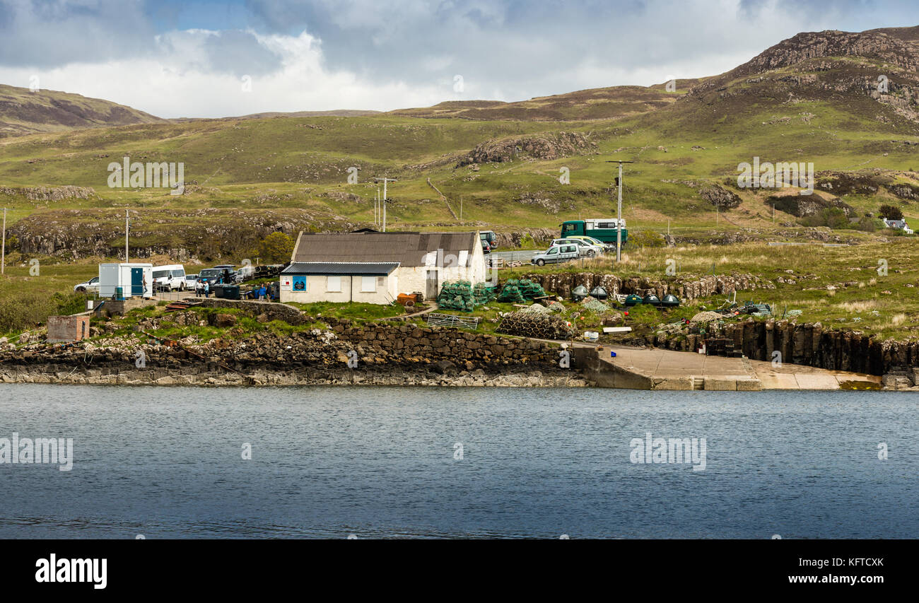 Isle of Ulva Ferry, Ulva, Argyll, Scotland.  The isle of Ulva is now subject to a Community Buyout Stock Photo