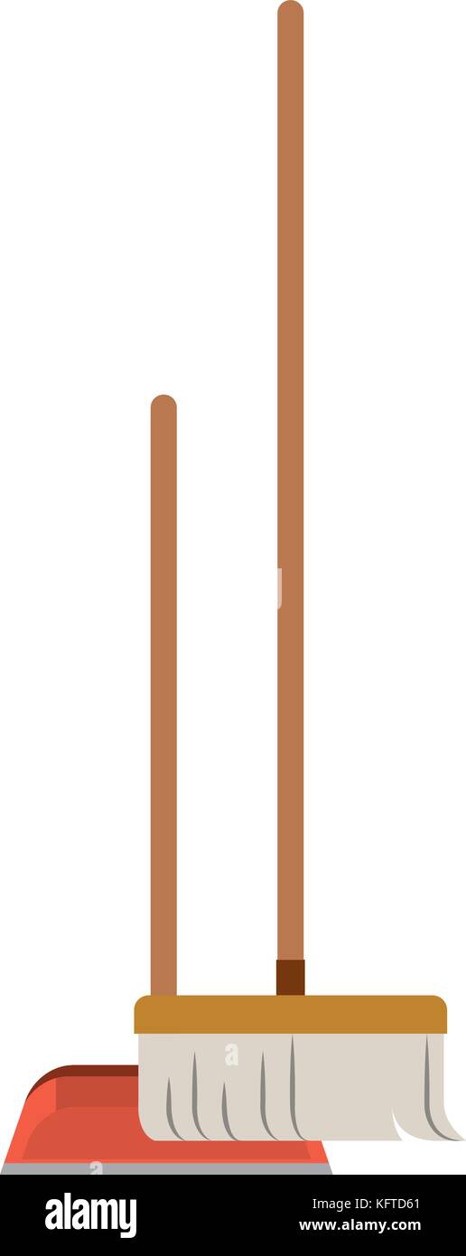 dustpan and broom in colorful silhouette Stock Vector Image & Art Alamy