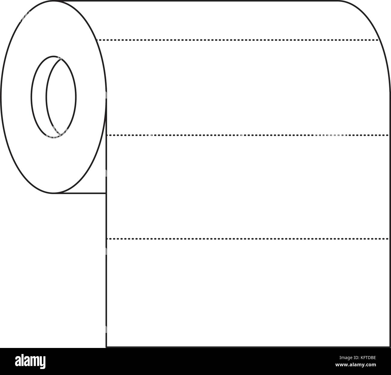 roll paper towel in monochrome blurred silhouette Stock Vector Image \u0026 Art  - Alamy, image size:1300x1248