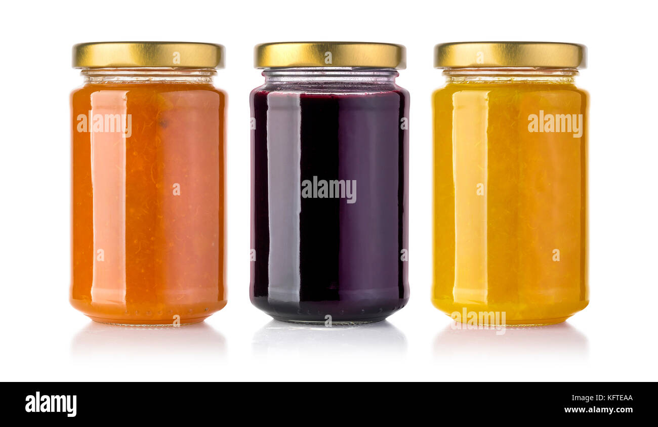 Jasr of jam isolated on white background with clipping path Stock Photo ...