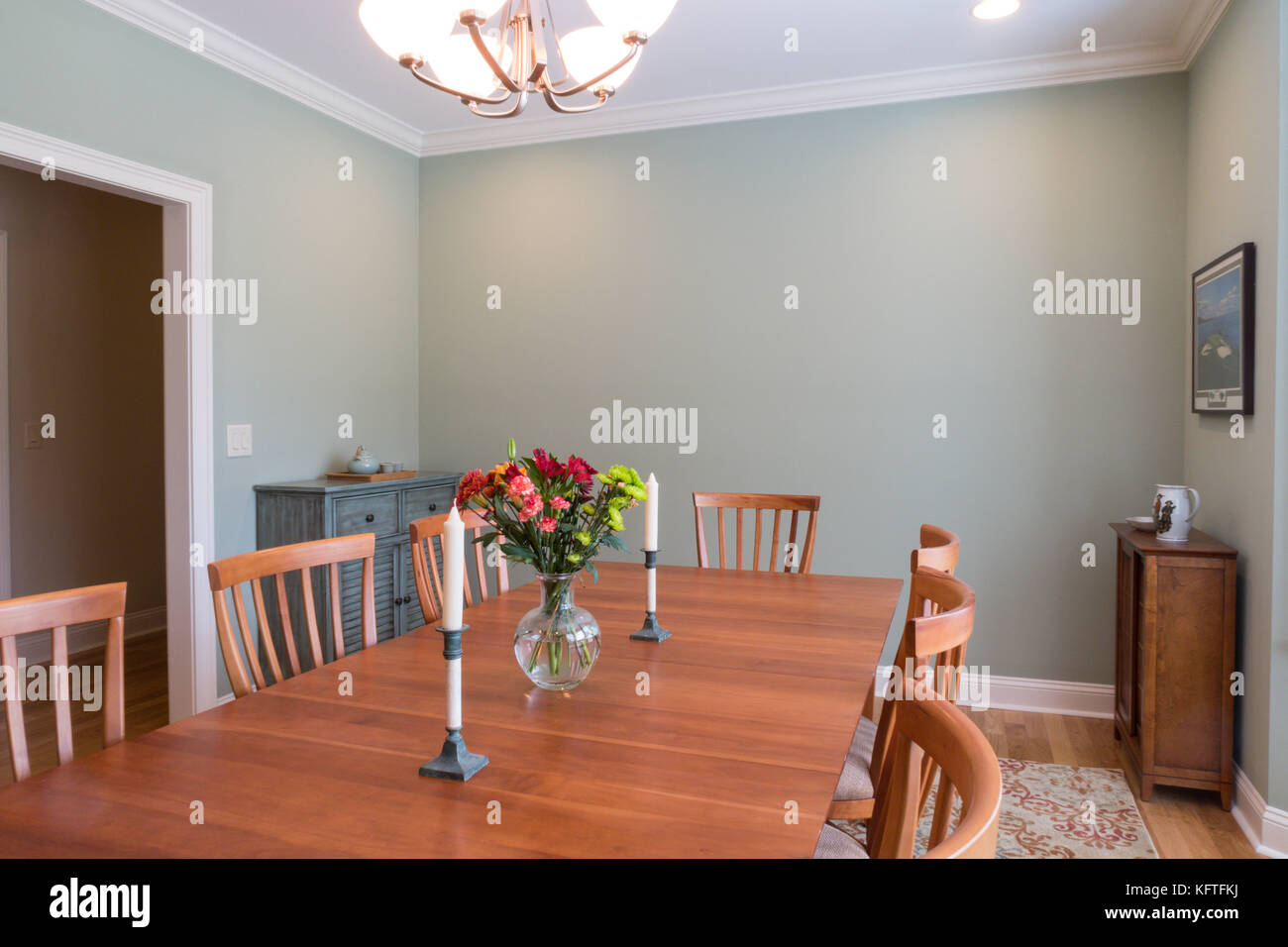 Upscale Residential Dining Room, USA Stock Photo - Alamy