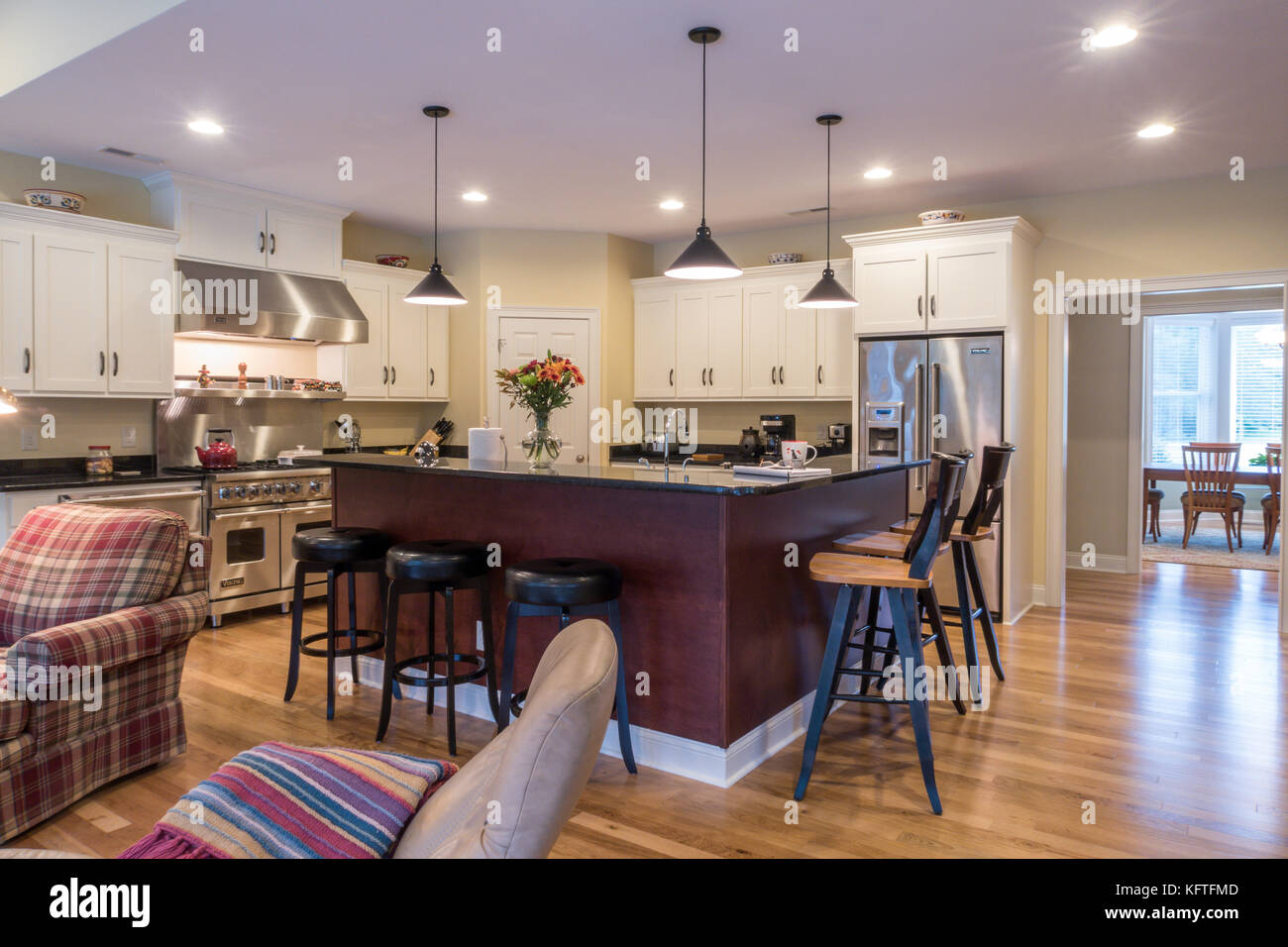Upscale Residential Kitchen, USA Stock Photo Alamy