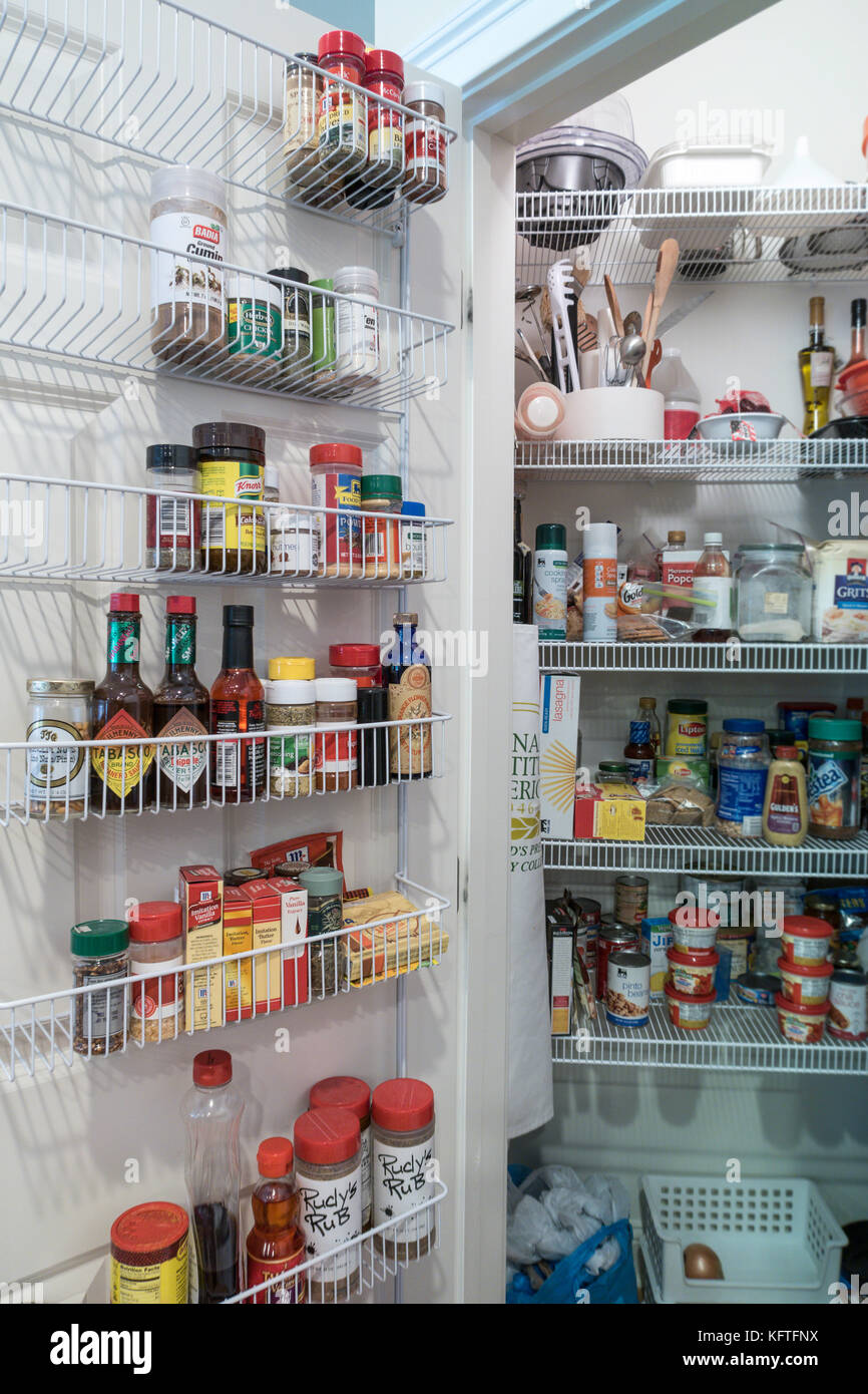 Large Walkin Kitchen Pantry, USA Stock Photo Alamy