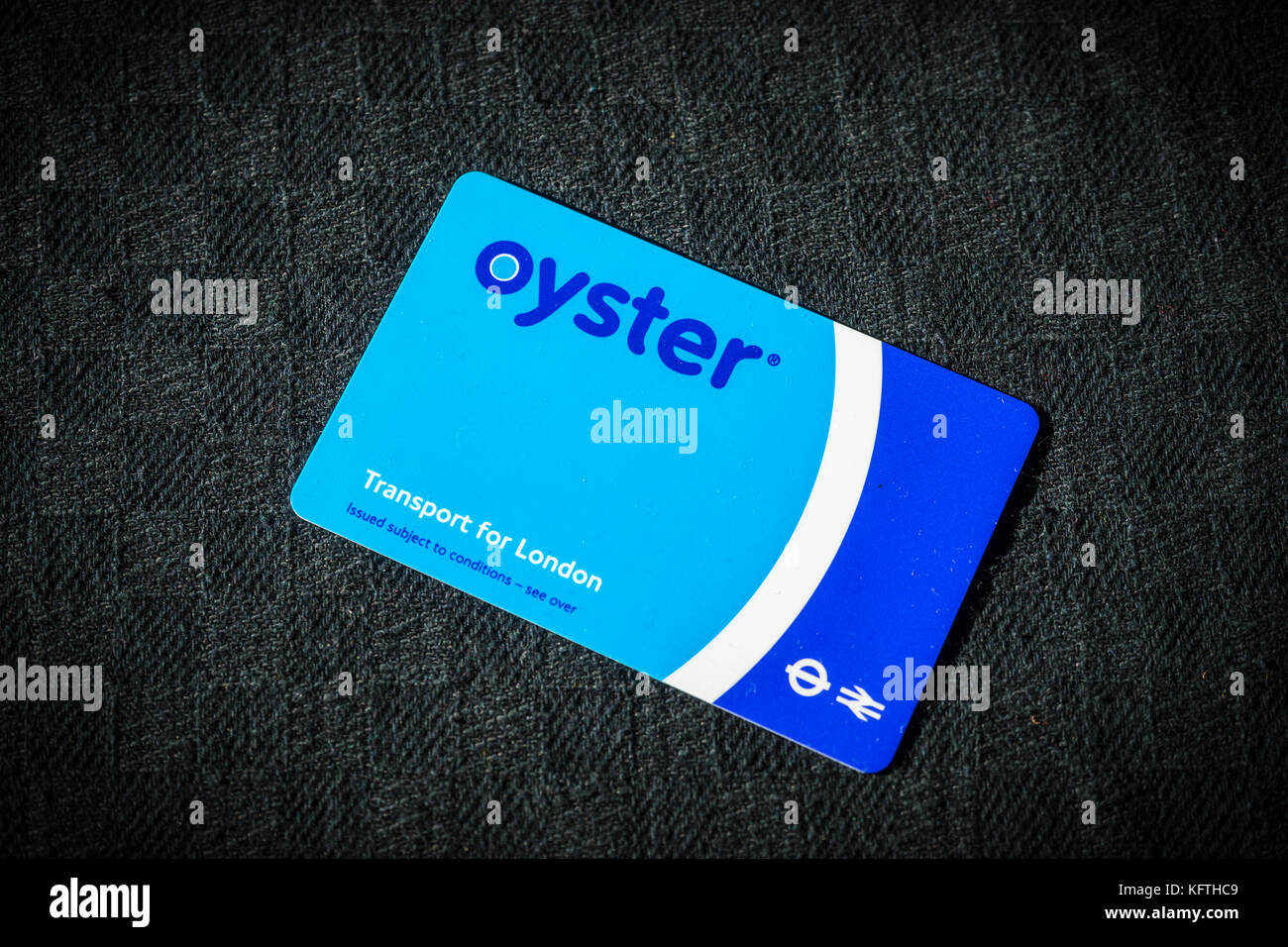 Transport for London Oyster Card on black background Stock Photo Alamy