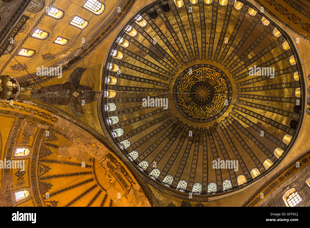Inside the Hagia Sophia in Istanbul Stock Photo