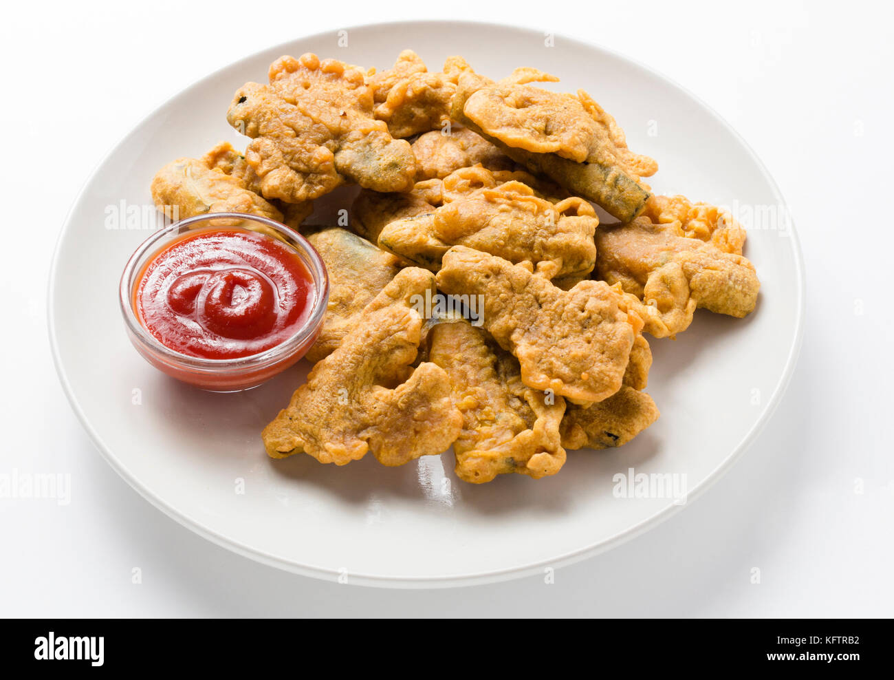 Spicy Chicken pakoda. Deep fried spicy chicken Stock Photo