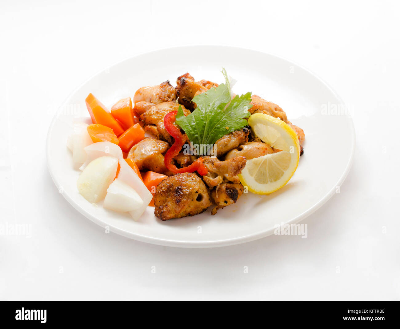 Spicy Grilled Chicken, Chicken sekuwa Stock Photo