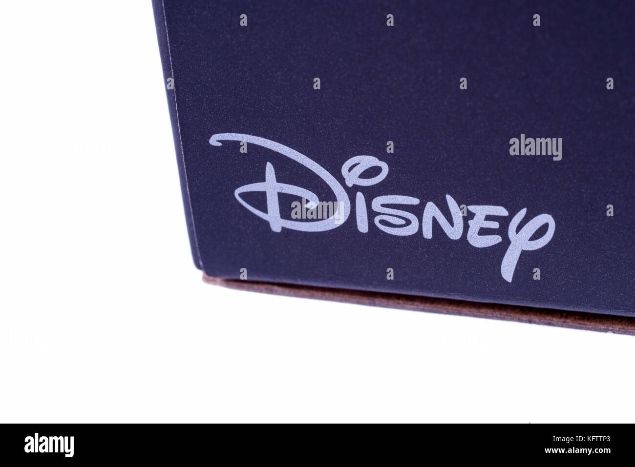 LONDON, UK - OCTOBER 10TH 2017: A close-up of the Disney logo on a product item, on 10th October 2017. Stock Photo