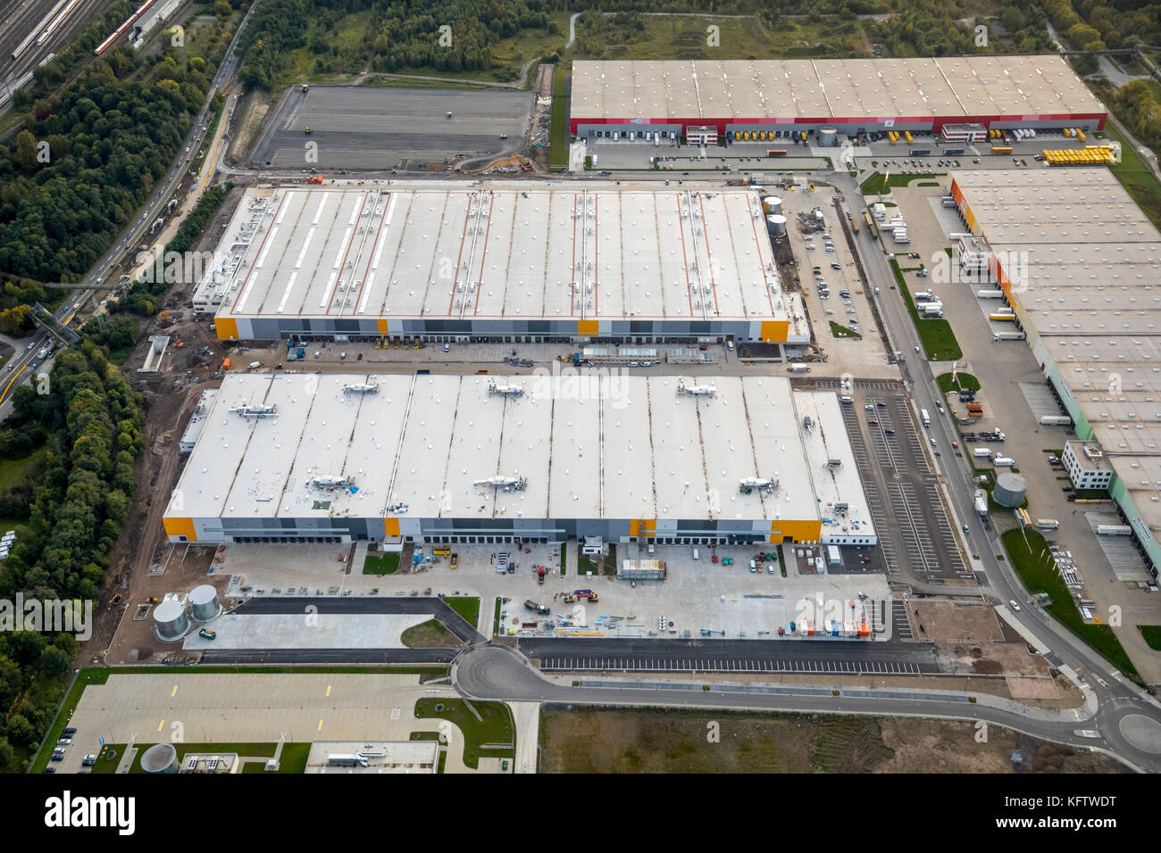 Amazon logistics center "DTM2" in Dortmund is located on the site of the  former Westfalenhütte, Goldbeck construction, Dortmund, Ruhr, North  Rhine-Wes Stock Photo - Alamy