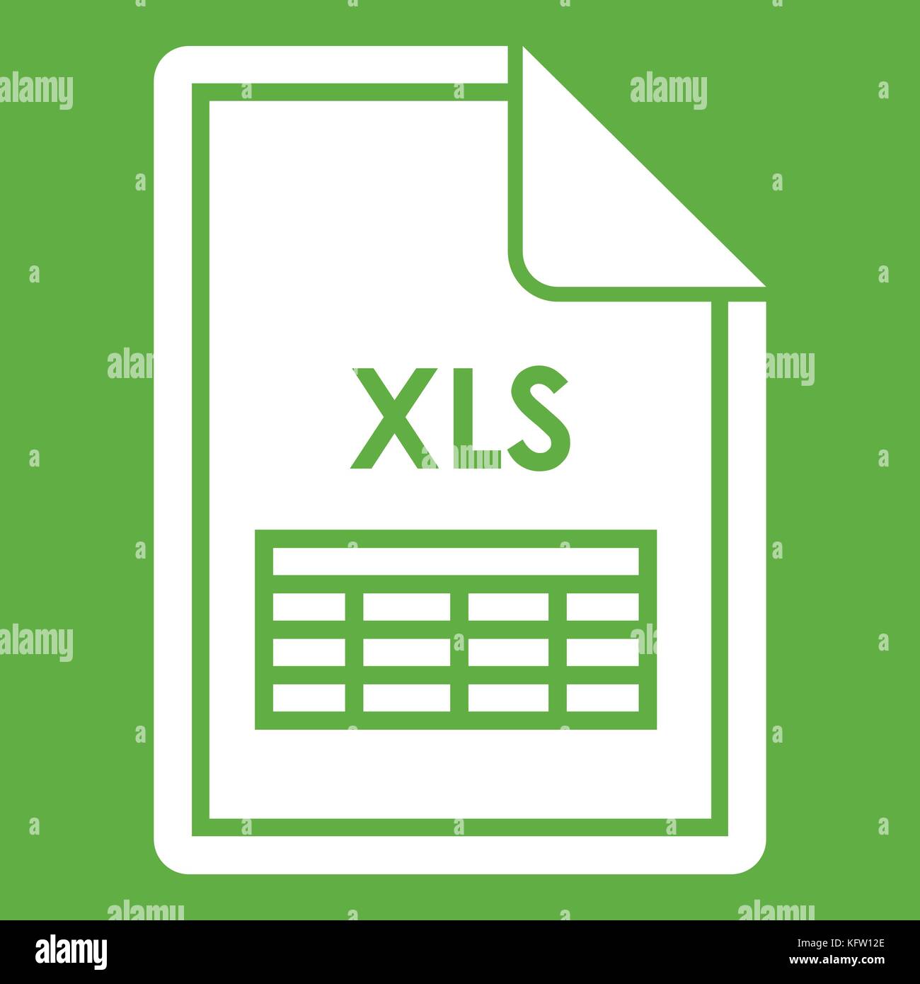 file-xls-icon-green-stock-vector-image-art-alamy