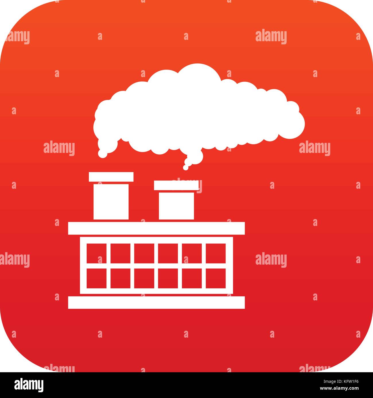 Plant pipe with smoke icon digital red Stock Vector Image & Art - Alamy