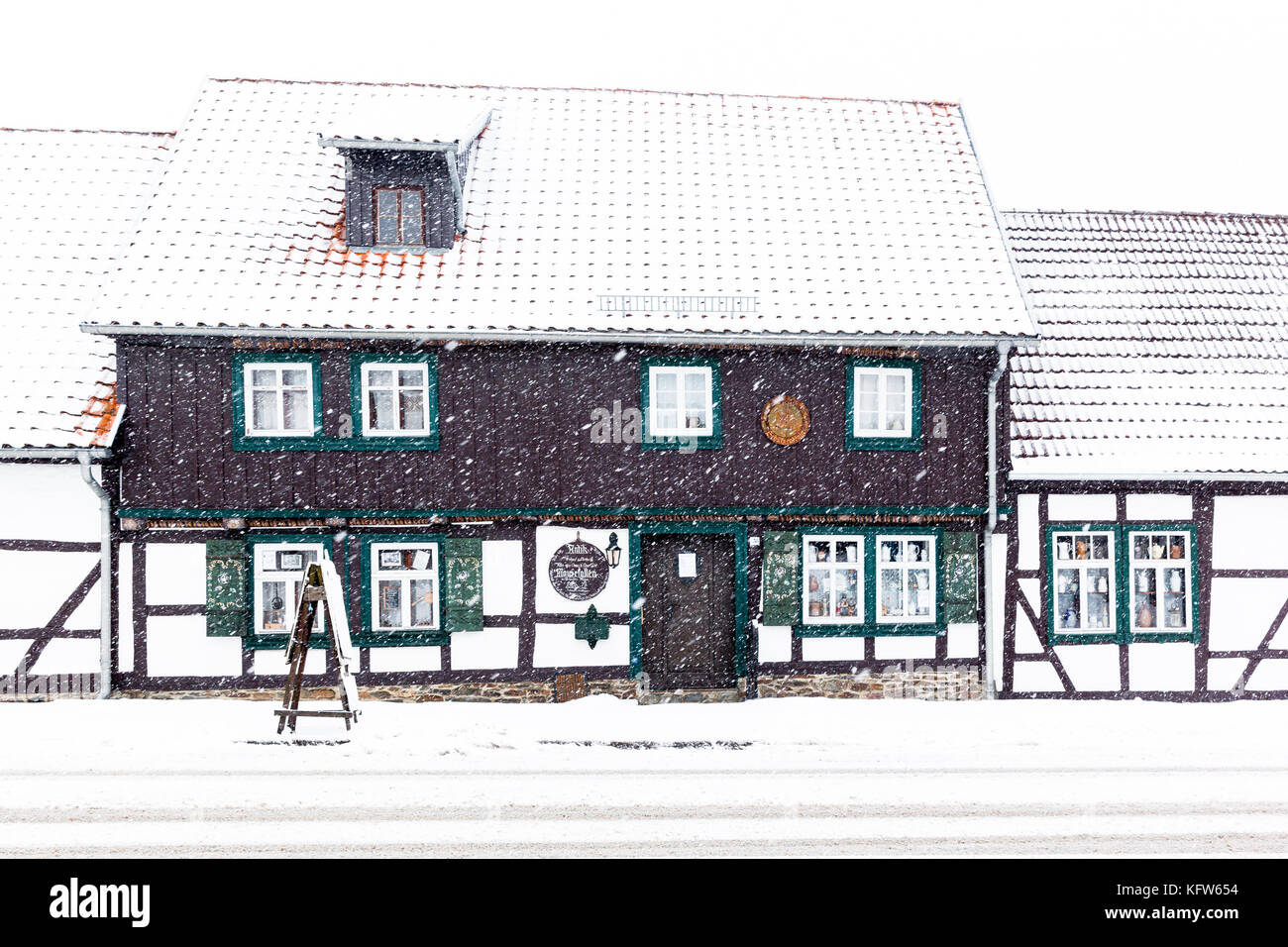 Mausefallen Museum Güntersberge im Winter Stock Photo