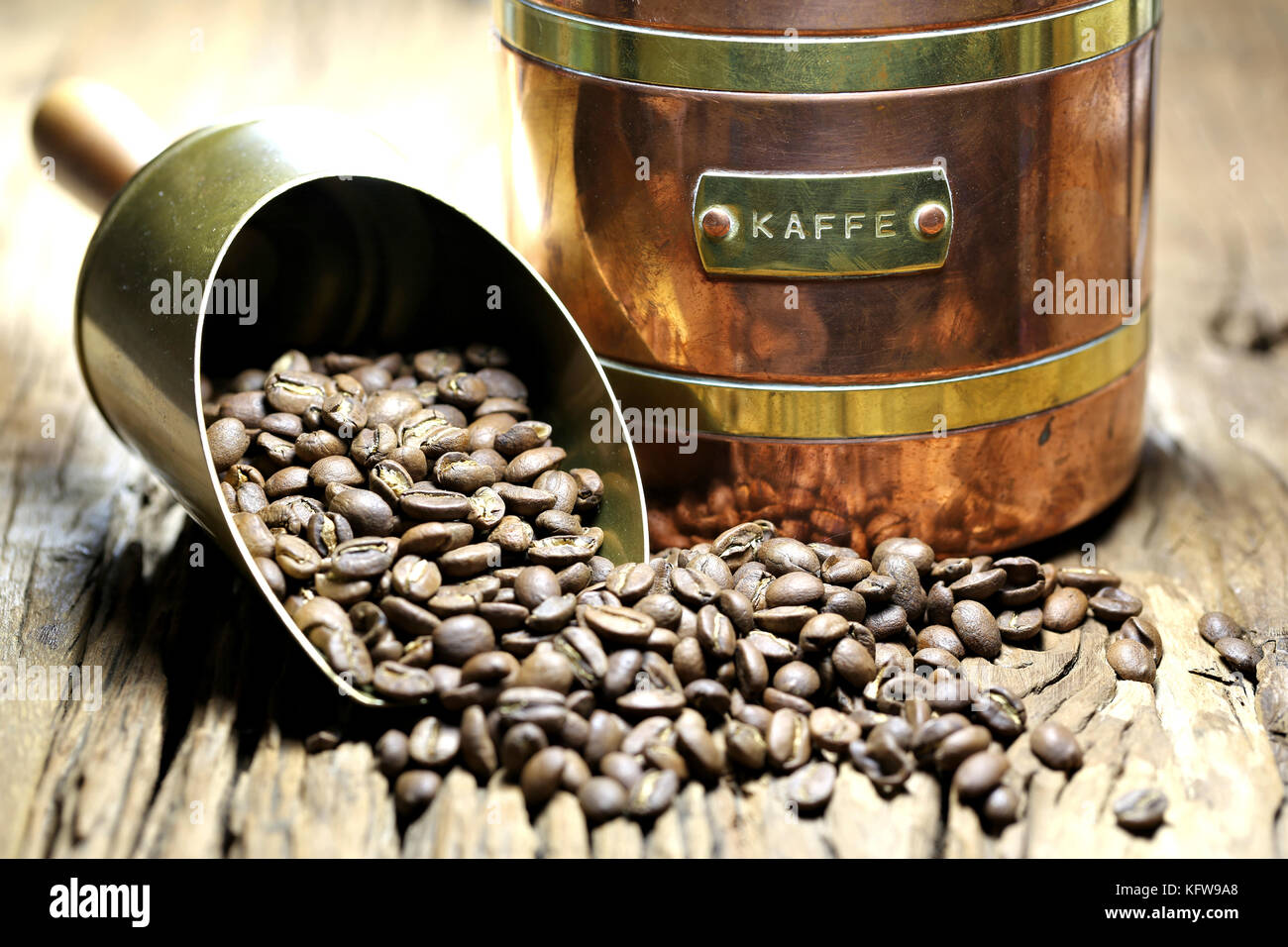 vintage Swedish coffee can with manufacture roasted Indonesian Arabica