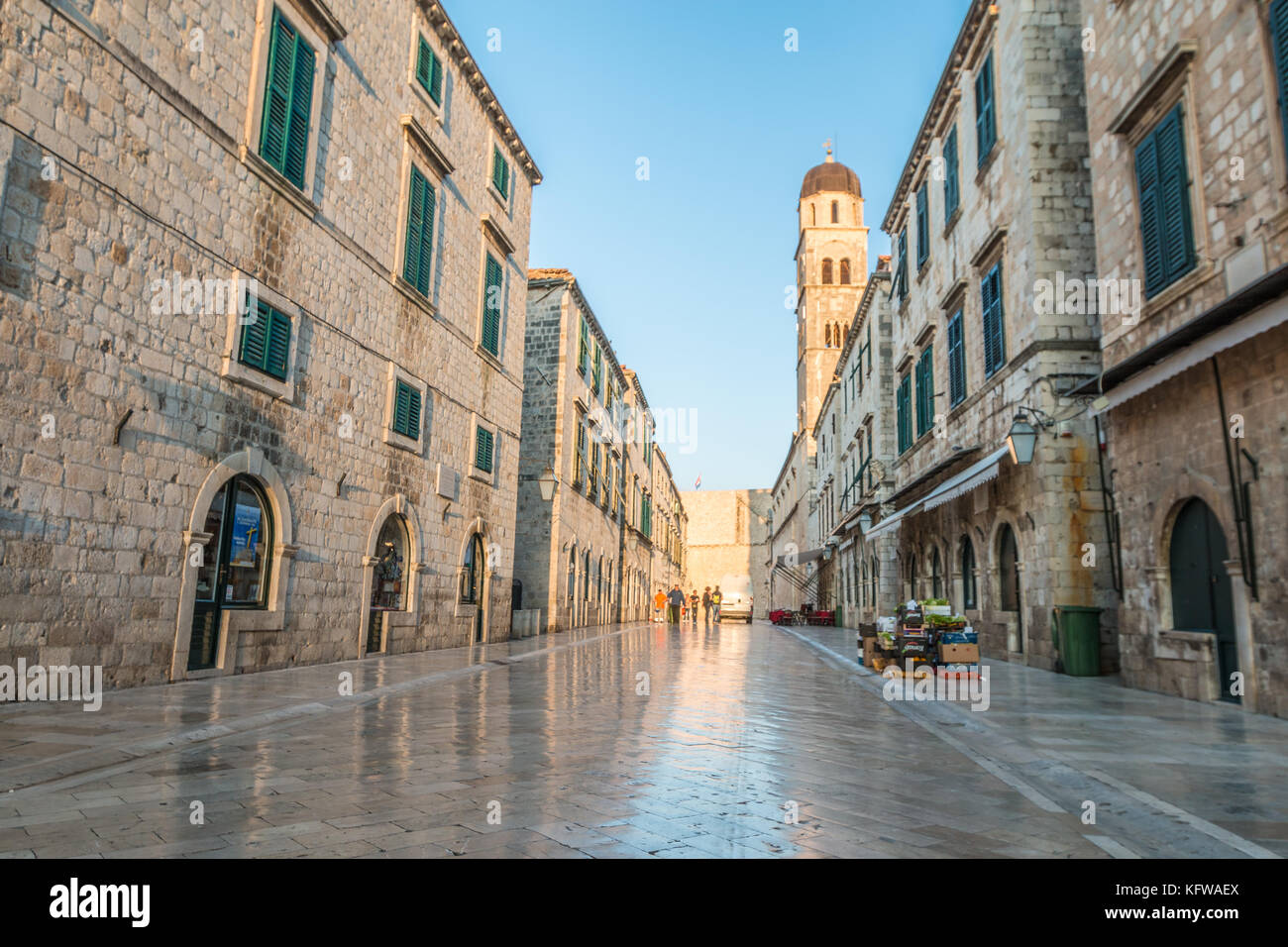Streets of Dubrovnik Croatia Stock Photo