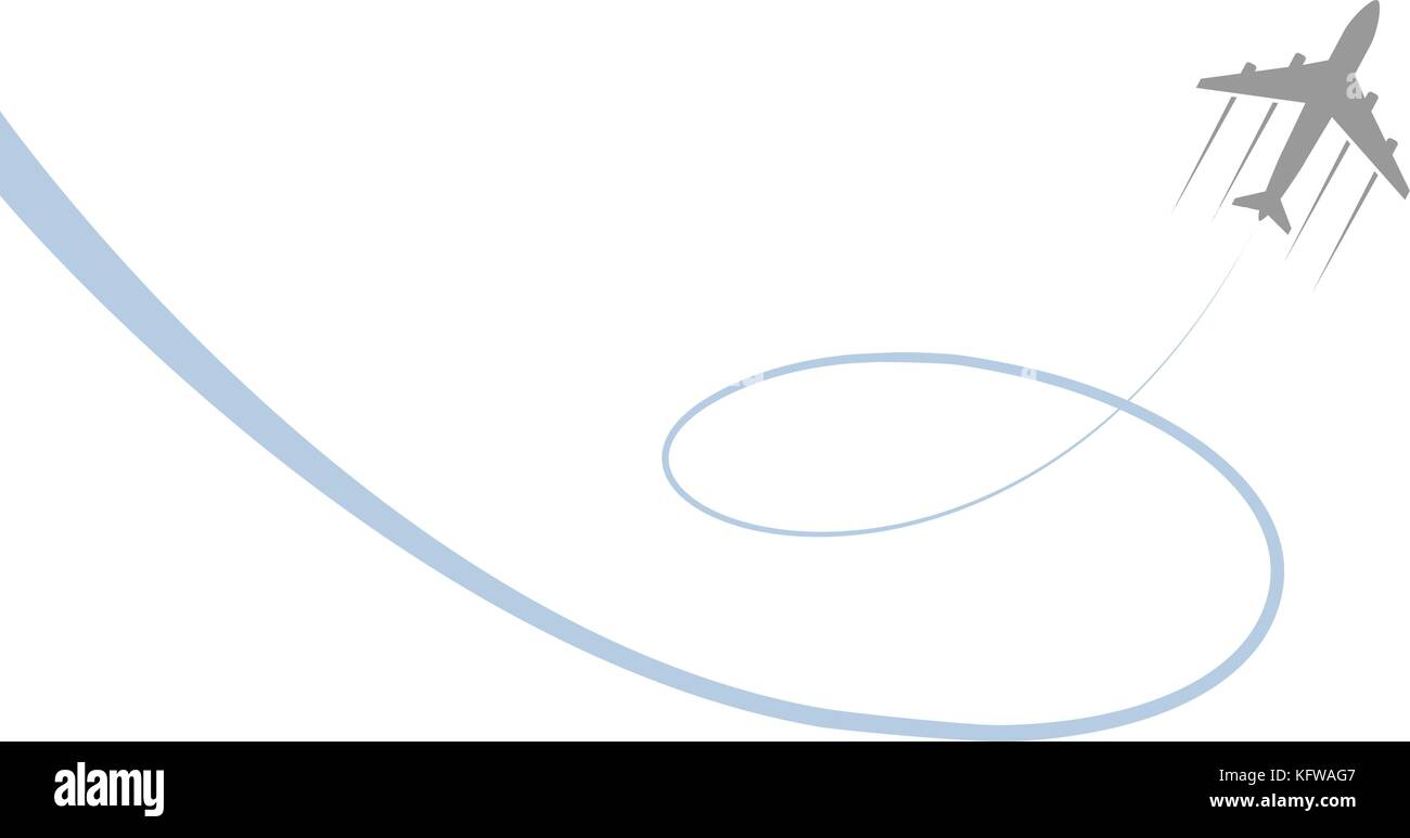 plane and path on white Stock Vector Image & Art - Alamy