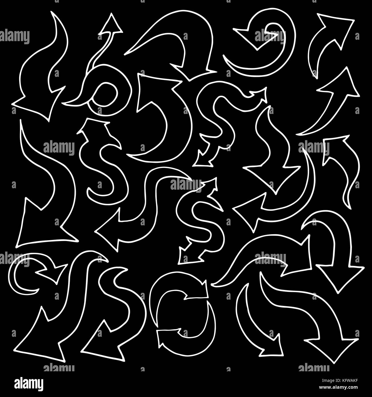 Set of Arrows and Lines. Vector illustration Stock Vector Image & Art ...