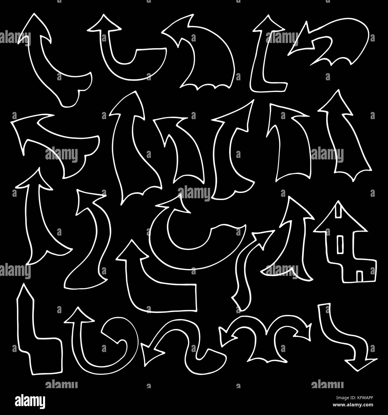 Set of Arrows and Lines. Vector illustration Stock Vector Image & Art ...