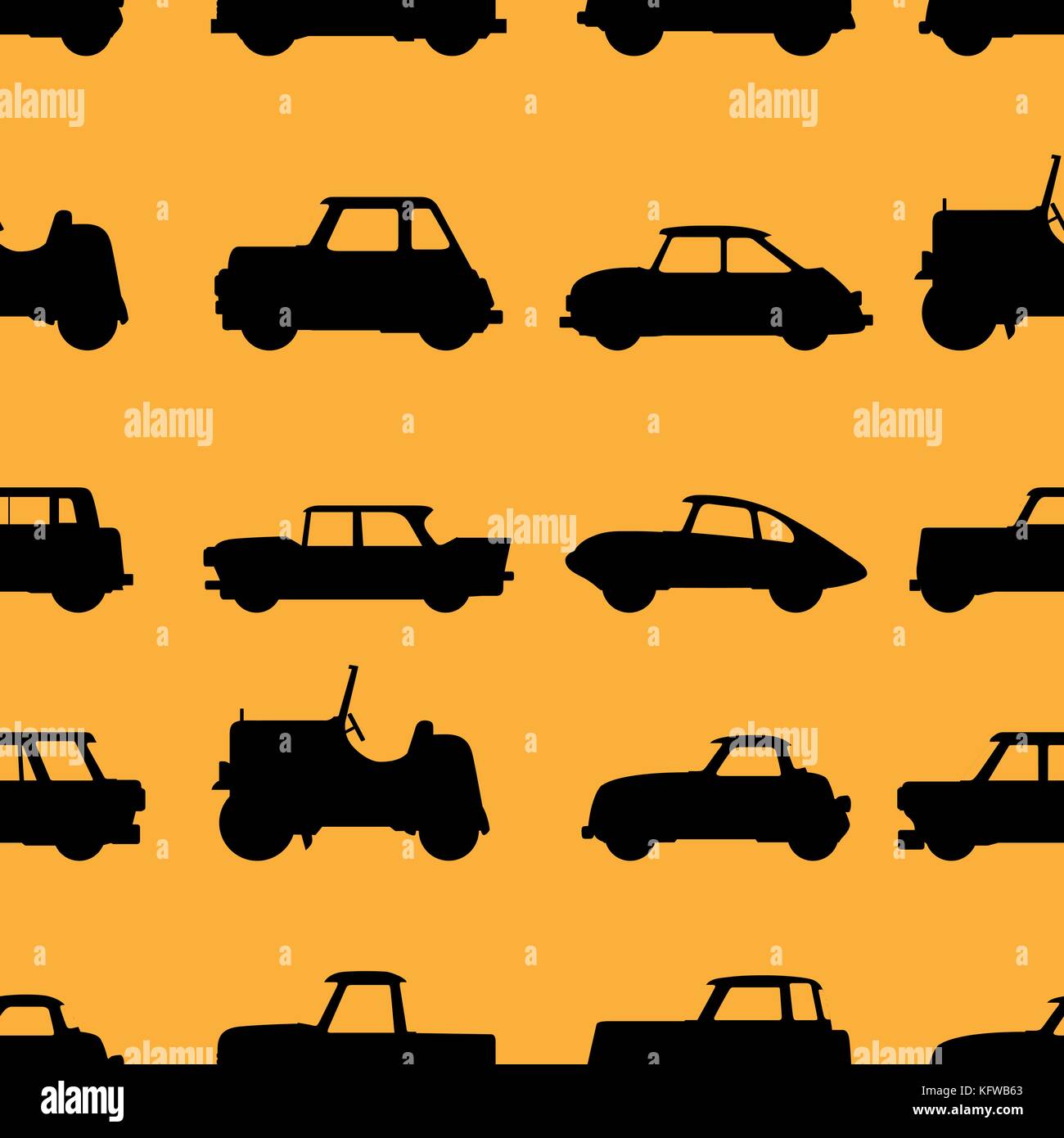 Car icon seamless pattern on white background. Vector illustration ...
