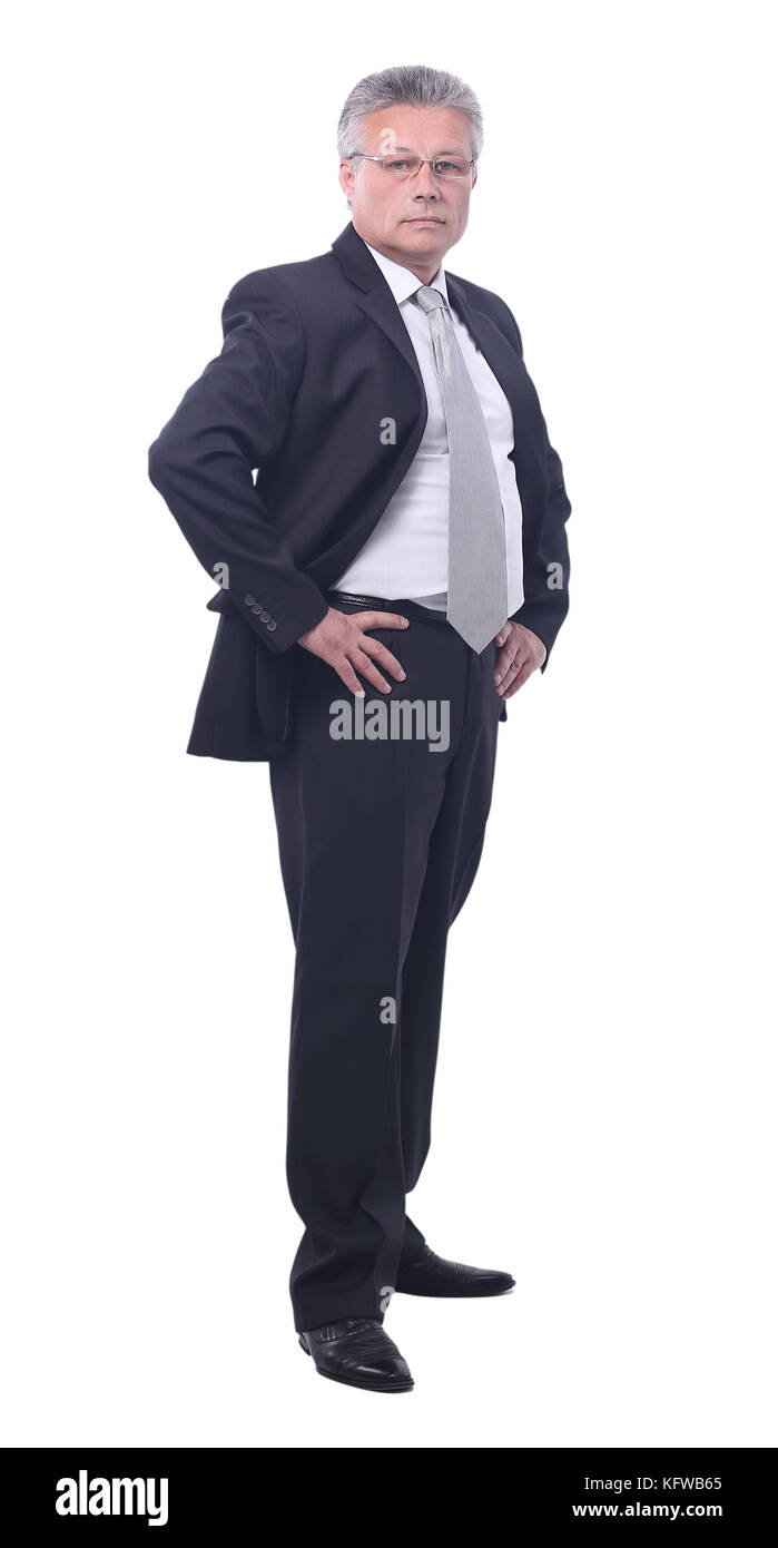Full length portrait of confident mature businessman in formals ...
