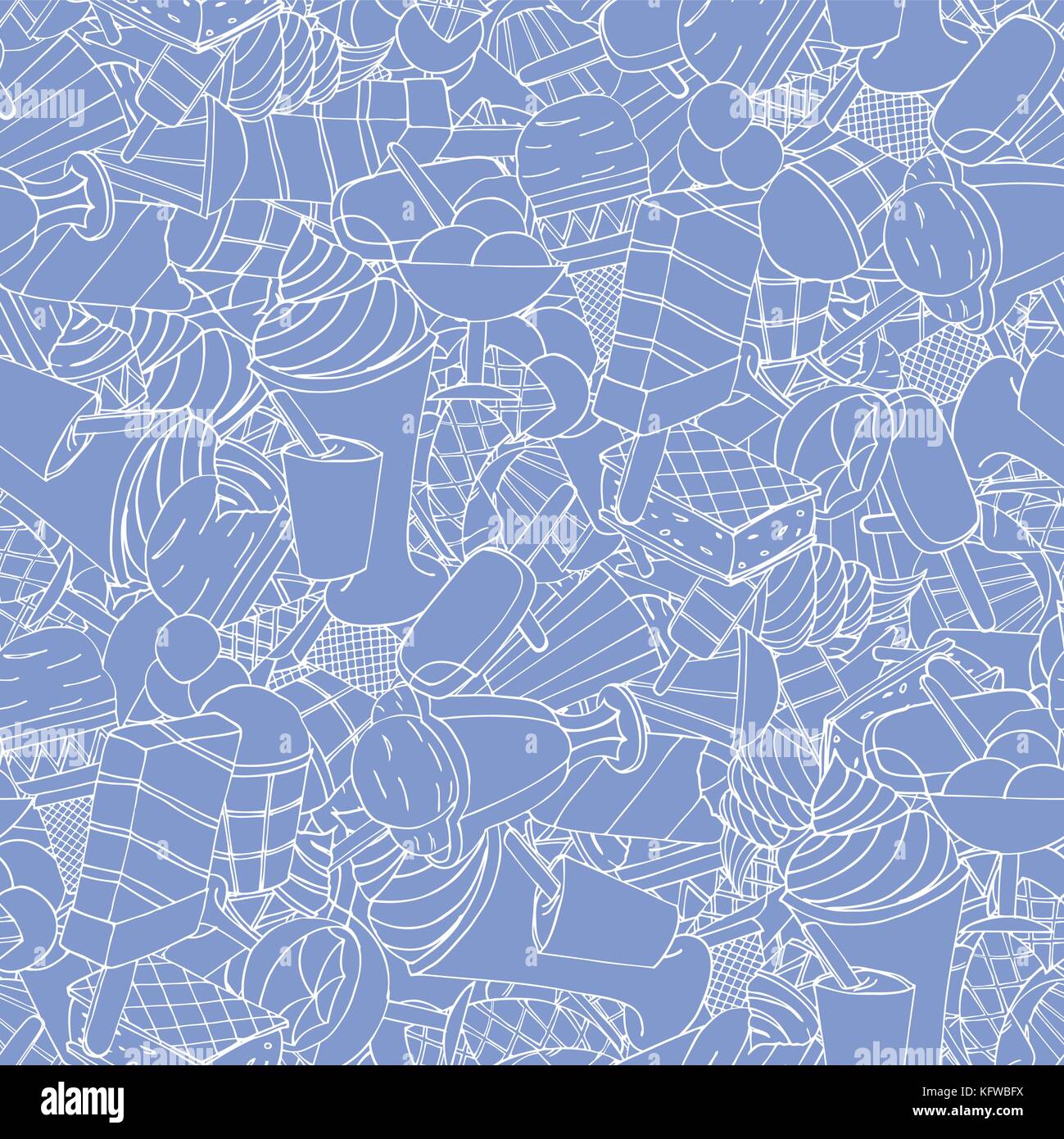 Seamless pattern with ice cream. Background vector illustration Stock ...