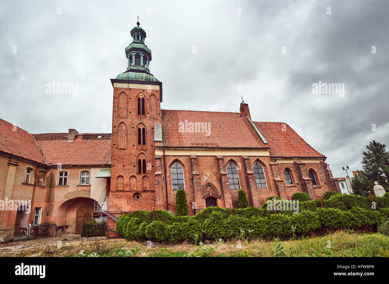 The Gothic church of the Order of the Holy Sepulchre in Gniezno Stock Photo