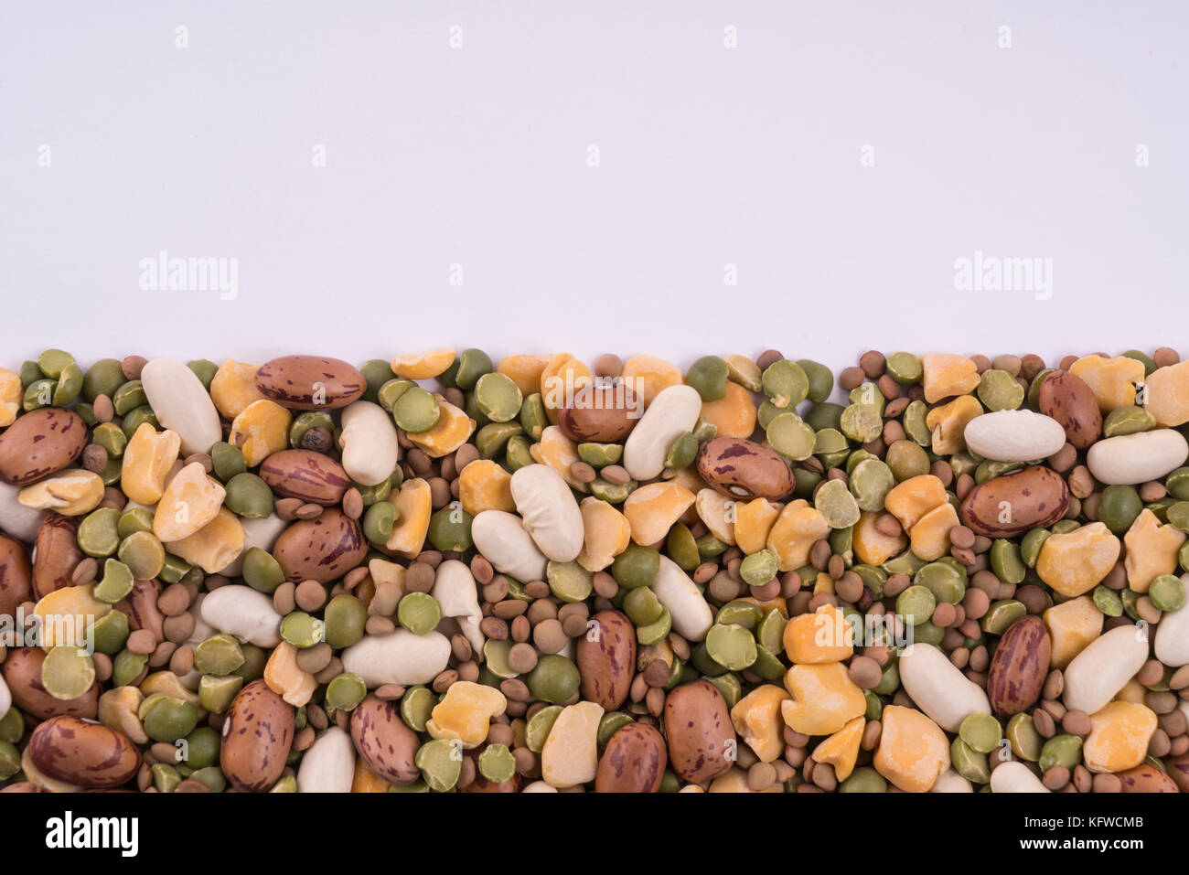 Mixture of dried legumes Stock Photo