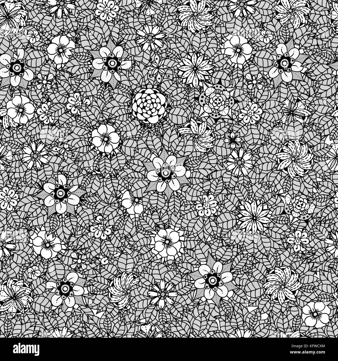Beautiful Seamless leaf background pattern. Vector illustration Stock ...